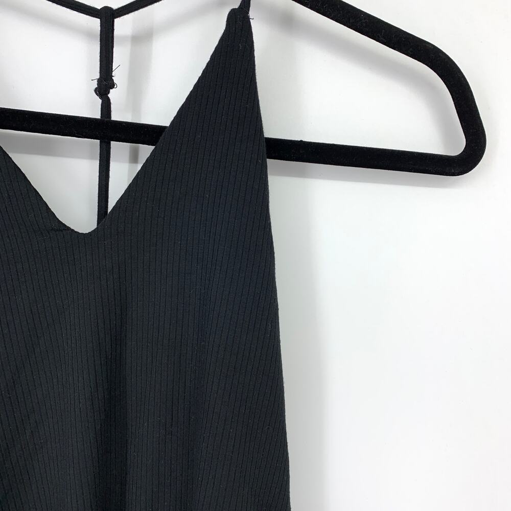 AFRM Bodysuit Women's Size M Black Sleeveless T-Back Spaghetti Straps V-Neck - Picture 2 of 6